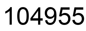Número 104955 imagen negro