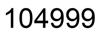 Number 104999 black image