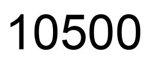 Number 10500 black image