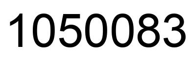 Number 1050083 black image