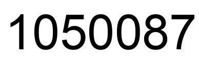 Number 1050087 black image
