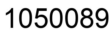 Number 1050089 black image