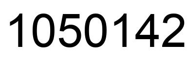 Number 1050142 black image