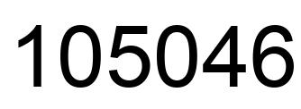 Number 105046 black image