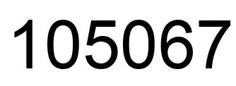 Number 105067 black image