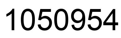 Number 1050954 black image