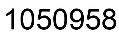 Number 1050958 black image