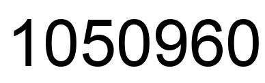 Number 1050960 black image