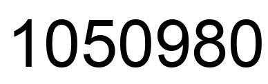 Number 1050980 black image