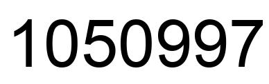 Number 1050997 black image