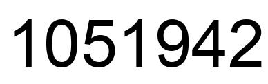 Número 1051942 imagen negro