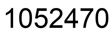 Number 1052470 black image