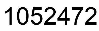 Number 1052472 black image