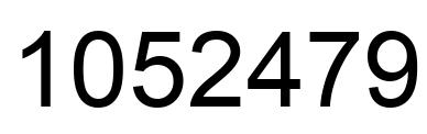 Number 1052479 black image