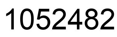 Number 1052482 black image