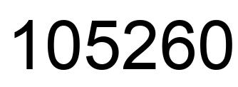 Number 105260 black image