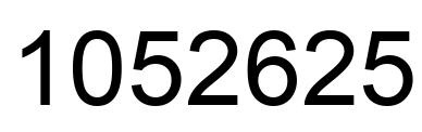 Number 1052625 black image