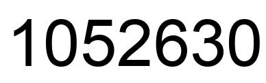 Number 1052630 black image