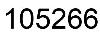 Number 105266 black image