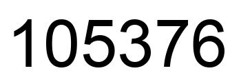 Number 105376 black image