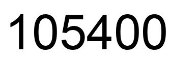 Número 105400 imagen negro