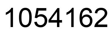 Number 1054162 black image