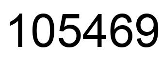 Number 105469 black image