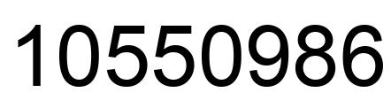 Number 10550986 black image