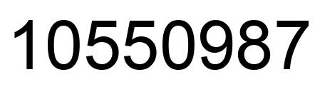 Number 10550987 black image