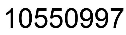 Number 10550997 black image