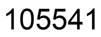 Number 105541 black image