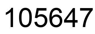 Number 105647 black image