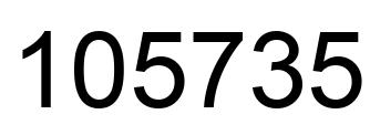 Number 105735 black image