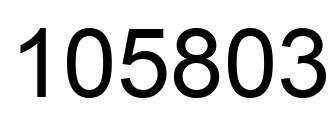 Number 105803 black image