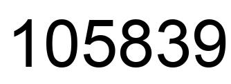 Número 105839 imagen negro