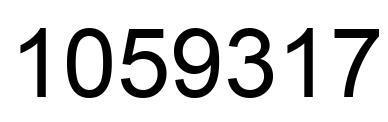 Number 1059317 black image