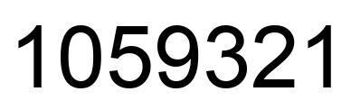 Number 1059321 black image