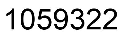 Number 1059322 black image