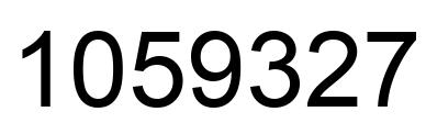 Number 1059327 black image