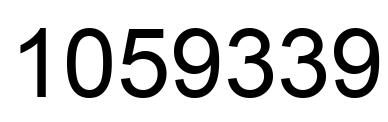 Number 1059339 black image