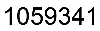 Number 1059341 black image