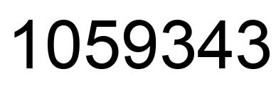 Number 1059343 black image
