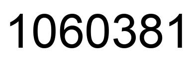 Number 1060381 black image