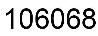 Number 106068 black image