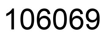 Number 106069 black image