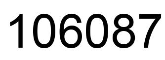 Number 106087 black image