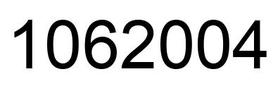 Number 1062004 black image