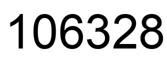Number 106328 black image