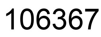 Number 106367 black image