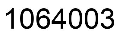 Number 1064003 black image